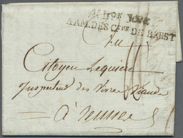 Br Frankreich - Militärpost / Feldpost: 1795, "4E.ON ARM. DES C.TES DES BREST", Double Line Clear On Folded Lette - Bolli Militari (ante 1900)