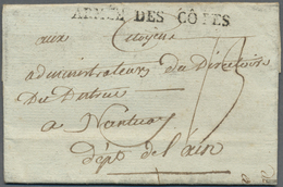 Br Frankreich - Militärpost / Feldpost: 1795, "ARMÉE DES CÔTES", Straight Line To Folded Letter With Handwritten - Army Postmarks (before 1900)