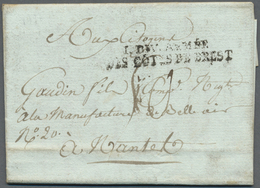 Br Frankreich - Militärpost / Feldpost: 1796, "I. DIV. ARMEE DES COTES DE BREST", Double Line In Black On Folded - Bolli Militari (ante 1900)