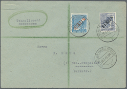 Br Berlin - Postschnelldienst: Schnelldienstbrief 1.- DM Mit 80 Pfennig SA Und 20 Pfennig RA Ab Marienf - Covers & Documents