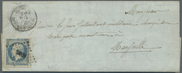 Br Frankreich - Militärpost / Feldpost: CRIMEA-WAR: 1854, Complete Folded Letter With 20 C Blue (cut/small Faults - Army Postmarks (before 1900)