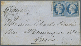 Br Frankreich - Militärpost / Feldpost: 1854, Protection Force ROME - "25" Tax Handstamp On Folded Letter To Fran - Bolli Militari (ante 1900)