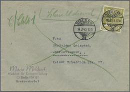 Br Berlin - Postschnelldienst: 1949, PSD-Brief Mit 1.- DM SA Als EF  Ab NW 21 14.3.49  12.10 Uhr über L - Lettres & Documents