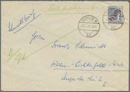 Br Berlin - Postschnelldienst: 1949, Schnelldienstbrief Im Tarif II 80 Pfennig Mit 80 Pfennig RA Als EF - Brieven En Documenten