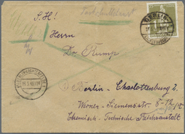 Br Berlin - Postschnelldienst: 1949, Schnelldienstbrief Im Tarif I 1.- DM Mit 1.- DM Stephan Als EF Ab - Brieven En Documenten