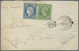 Br Frankreich - Militärpost / Feldpost: 1872, France Colonies 5c And 20c On Cover To France With Postmark "Corp D - Bolli Militari (ante 1900)