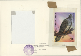 Thematik: Tiere-Greifvögel / Animals-birds Of Prey: 1995, Kyrgyzstan. Set Of 7 Artworks For The Stamps Of The Complete R - Eagles & Birds Of Prey