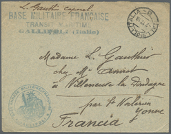 Br Frankreich - Militärpost / Feldpost: 1918. Envelope Addressed To France Cancelled 'Gallipoli-Italia' Date Stam - Guerra Del 1914-18