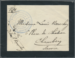 Br Frankreich - Militärpost / Feldpost: 1919. Stampless Mourning Envelope Endorsed 'F.M.' Addressed Lo France Can - Army Postmarks (before 1900)