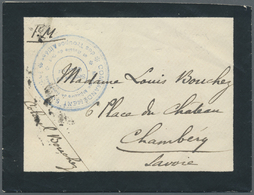 Br Frankreich - Militärpost / Feldpost: 1919. Stampless Mourning Envelope Endorsed 'F.M.' Addressed Lo France Can - Bolli Militari (ante 1900)