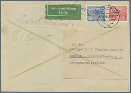 Br Berlin - Postschnelldienst: 1952, PSD-Brief über 20 Gramm 1.- DM Mit 20 Und 80 Pfennig Bauten I Ab B - Storia Postale