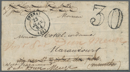 Br Frankreich - Besonderheiten: 1864/1867, Two Stampless Lettersheets From "STENAY", Each With Postage Due Mark " - Other & Unclassified