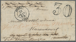 Br Frankreich - Besonderheiten: 1864/1867, Two Stampless Lettersheets From "STENAY", Each With Postage Due Mark " - Altri & Non Classificati