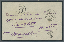 Br Frankreich - Besonderheiten: 1915 (FRENCH NAVAL FORCES IN MALTA). Stampless Mourning Envelope Written From Fra - Other & Unclassified