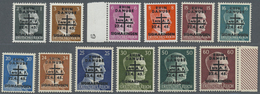 ** Frankreich - Besonderheiten: 1945. Set Of 12 Values "Rhin Danube 22.4.45 SIGMARINGEN". Mint, NH. Signed. (Maye - Other & Unclassified