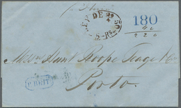Br Gibraltar: 1853. Stampless Envelope Written From 'Gibraltar' Dated '3rd Feb 53' Addressed To Porto Cancelled B - Gibilterra