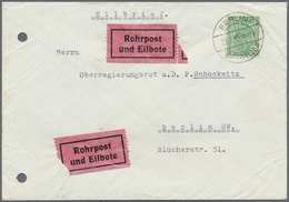 Br Berlin - Postschnelldienst: 1955, Drei Rohrpost-Ortsbriefe 90 Pfennig Mit 90 Pfennig Bauten I Als EF - Brieven En Documenten