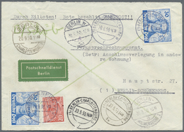 Br Berlin - Postschnelldienst: 1950, Schnelldienstbrief 80 Pfennig Mit 2 X 30 Pfennig Goethe, Dazu 20 P - Storia Postale