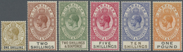 * Gibraltar: 1925/1929, KGV Definitives With Mult Script CA Wmk. In New Colours Complete Set To 1pd., Mint Light - Gibilterra