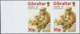(*) Gibraltar: 1999, 30 P. Europa: Natur- Und Nationalparks Als Ungezähntes Paar Auf Weißem Karton - Gibraltar