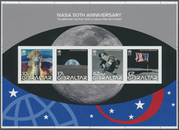 ** Gibraltar: 2008, 50 Jahre NASA Als Postfrische, Ungezähnte Blockausgabe (nur 25 Stücke Bekannt) - Gibilterra