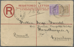 GA Gibraltar - Ganzsachen: 1891. Registered Postal Stationery Envelope 20 Centimes Orange (small Tears, Creases A - Gibilterra