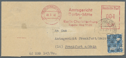 Br Berlin - Besonderheiten: 1948, 20 Pfg. Netzaufdruck Auf Arbeiter Mit Stempel "BERLIN-CHARLOTTENBURG - Andere & Zonder Classificatie