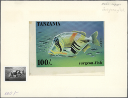 Thematik: Tiere-Meerestiere / Animals-sea Animals: 1995, Tanzania. Marvellous Lot Of In All 8 Artworks For The Complete - Vita Acquatica