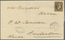 Br Griechenland: 1878, 30 L. Brown On Yellowish Clear Impression On Folded Envelope From Patras Tied By "PATRAI" - Covers & Documents