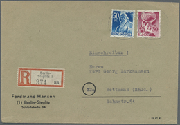 Br Berlin - Besonderheiten: 1949: Fernbrief über 20g Mit Einschreiben ( 40 + 40 R ) Mit FZ 30 Pf. Baden - Other & Unclassified