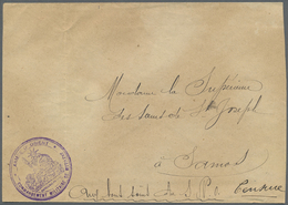 Br Griechenland: 1915. Stampless Military Mail Envelope (small Faults/stains) Written From Mytilene Addressed To - Lettres & Documents