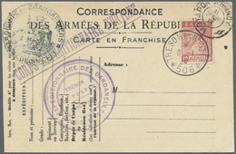 Br Griechenland: 1916. Post Card Headed 'Correspondance Des Armees De La Republique' Bearing Yvert 183, 10l Red T - Covers & Documents