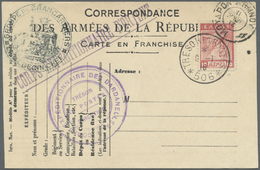 Br Griechenland: 1916. Post Card Headed 'Correspondance Des Armees De La Republique' Bearing Yvert 183, 10l Red T - Lettres & Documents