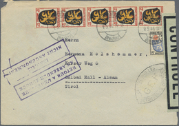 Br Französische Zone - Allgemeine Ausgabe: 1946, 5 X 12 Pf U. 15 Pf Wappen Auf Brief Von Oberndorf/Neck - Autres & Non Classés