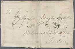 Br Großbritannien - Vorphilatelie: 1809. Pre-stamp Envelope (roughly Opend, Soiled) Addressed To London With Oval - ...-1840 Prephilately
