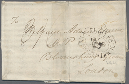 Br Großbritannien - Vorphilatelie: 1809. Pre-stamp Envelope (roughly Opend, Soiled) Addressed To London With Oval - ...-1840 Precursori