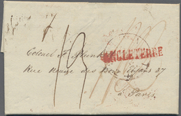 Br Großbritannien - Vorphilatelie: 1824. Pre-stamp Envelope Addressed To Paris Written From London Dated '23rd Ma - ...-1840 Precursori