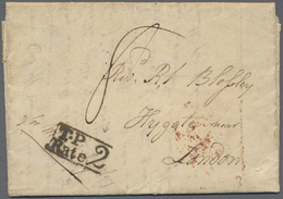 Br Großbritannien - Vorphilatelie: 1831, Folded Letter From "PORTSEA" (handwritten Text) With Tax Frame Stamp "T. - ...-1840 Precursori