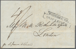 Br Großbritannien - Vorphilatelie: 1838. Pre-stamp Envelope (folded) Addressed To London Sent On The Steamer 'St - ...-1840 Prephilately