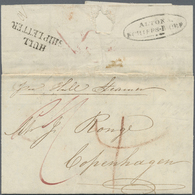 Br Großbritannien - Vorphilatelie: 1839. Stampless Envelope Addressed To Denmark Cancelled By Newcasle On Tyne Da - ...-1840 Prephilately