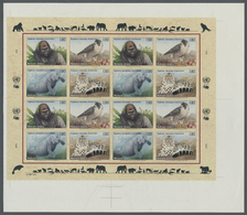 ** Thematik: Tiere-Raubtiere / Animals-predacious Cats: 1993, UN Geneva. Imperforate Pane Of 4 Sets Of 4 Showing Gorilla - Other & Unclassified