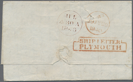 Br Großbritannien - Vorphilatelie: 1840. Pre-stamp Envelope Addressed To Scotland With Hand-struck Framed 'Ship-L - ...-1840 Prephilately