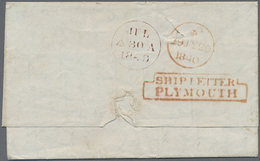 Br Großbritannien - Vorphilatelie: 1840. Pre-stamp Envelope Addressed To Scotland With Hand-struck Framed 'Ship-L - ...-1840 Préphilatélie