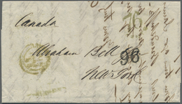 Br Großbritannien - Vorphilatelie: 1853. Pre-stamp Envelope Addressed To New York Cancelled By Liverpool Date Sta - ...-1840 Precursori