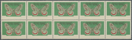 ** Thematik: Tiere-Schmetterlinge / Animals-butterflies: 1963, Dubai, 4np. Butterflies Perf. (Red Cross Issue), Block Of - Papillons