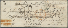 Br Großbritannien: 1854. Stampless Envelope Addressed To Rome Written From The 'Hotel Bristol, Paris' Dated ‘Feb - Altri & Non Classificati