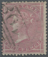 O Großbritannien: 1856, 4d. Pale Carmine, Fresh Colour, Slightly Uneven Perfs, Used Copy, Signed And Opinion Dr. - Other & Unclassified