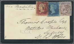 Br Großbritannien: 1858, Mourning Cover With Attractive 3-colour-franking From London With Ship Mark "SHIP LETTER - Autres & Non Classés