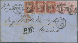 Br Großbritannien: 1859, Entire Sent From CARDIFF With Transit Mark "ANGL. PAR CALAIS" Via Paris And "MARSIGLIA P - Autres & Non Classés