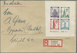 Br Französische Zone - Baden: 1949, "Freiburg-Blockpaar" Je Als Einzelfrankatur Auf Leicht überfrankier - Altri & Non Classificati